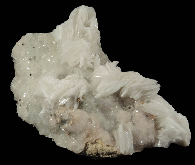 Barite on Fluorite from Caravia-Berbes District, Asturias, Spain