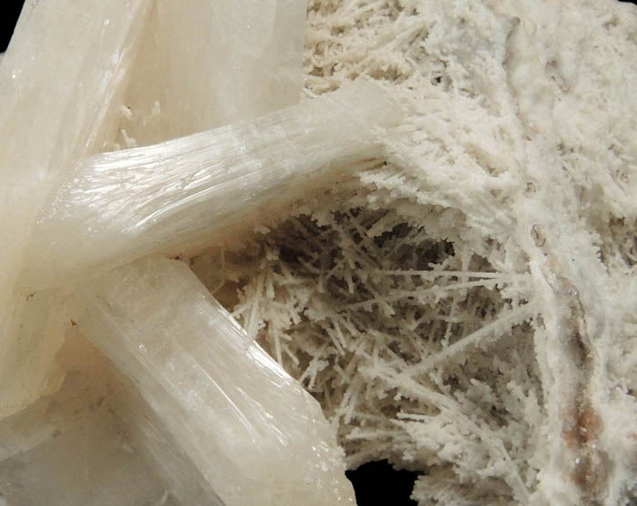 Apophyllite and Stilbite on Natrolite-Mesolite from Nasik District, Maharashtra, India