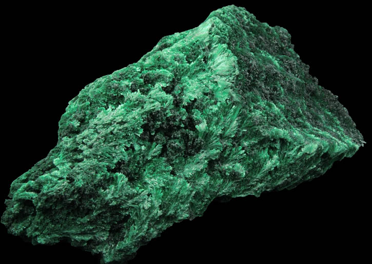 Malachite from Kolwezi Mining District, 240 km WNW of  Lubumbashi, Katanga Copperbelt, Lualaba Province, Democratic Republic of the Congo