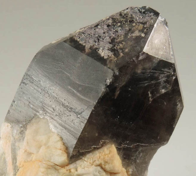 Quartz var. Smoky Quartz plus Microcline from Moat Mountain, west of North Conway, Carroll County, New Hampshire