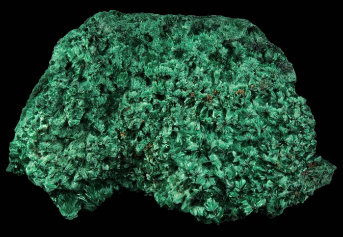 Malachite from Kolwezi Mining District, 240 km WNW of  Lubumbashi, Katanga Copperbelt, Lualaba Province, Democratic Republic of the Congo