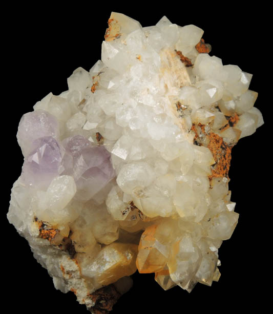 Quartz with Amethyst from Intergalactic Pit, Deer Hill, Stowe, Oxford County, Maine