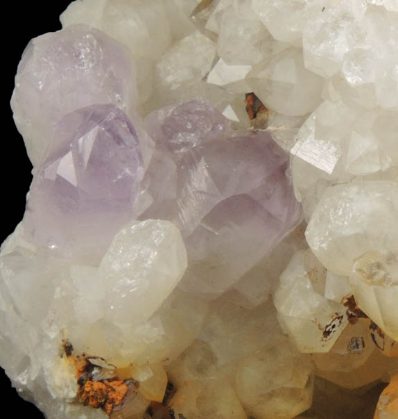 Quartz with Amethyst from Intergalactic Pit, Deer Hill, Stowe, Oxford County, Maine