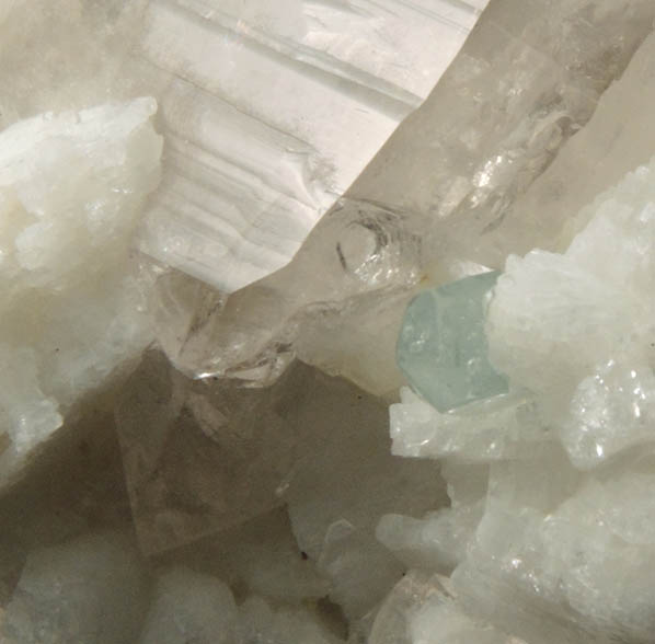 Beryl var. Aquamarine in Quartz, Albite, Muscovite from Skardu Road, Baltistan, Gilgit-Baltistan, Pakistan