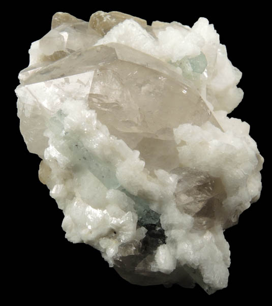 Beryl var. Aquamarine in Quartz, Albite, Muscovite from Skardu Road, Baltistan, Gilgit-Baltistan, Pakistan