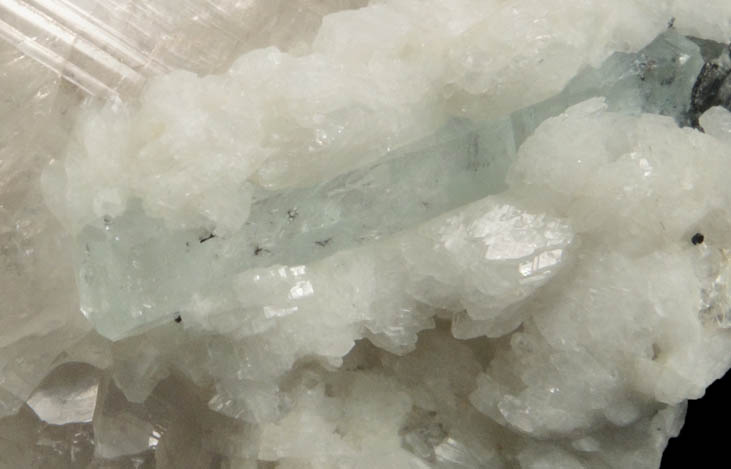 Beryl var. Aquamarine in Quartz, Albite, Muscovite from Skardu Road, Baltistan, Gilgit-Baltistan, Pakistan