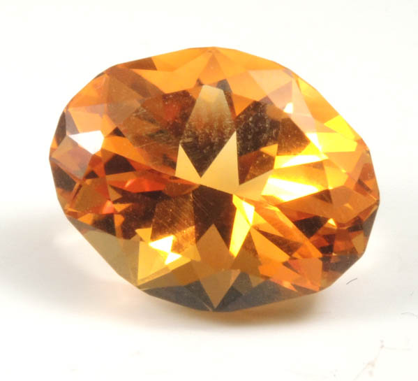 Quartz var. Madeira Citrine (6.78 carat oval gemstone) from Alto Uruguai, Rio Grande do Sul, Brazil