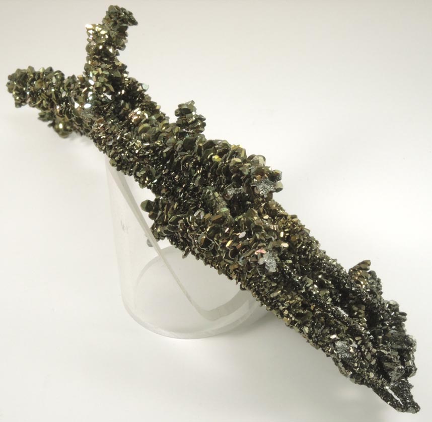 Marcasite intersecting stalactitic formations from Linwood Mine, Buffalo, Scott County, Iowa