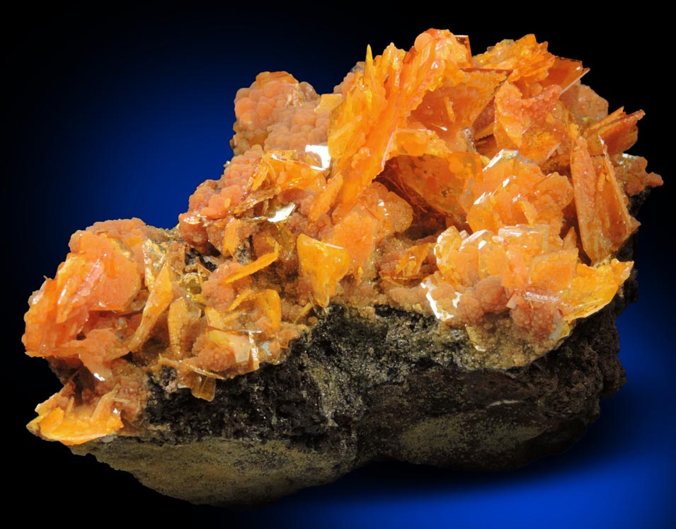 Wulfenite and Mimetite from San Francisco Mine, Cerro Prieto, north of Cucurpe, Sonora, Mexico