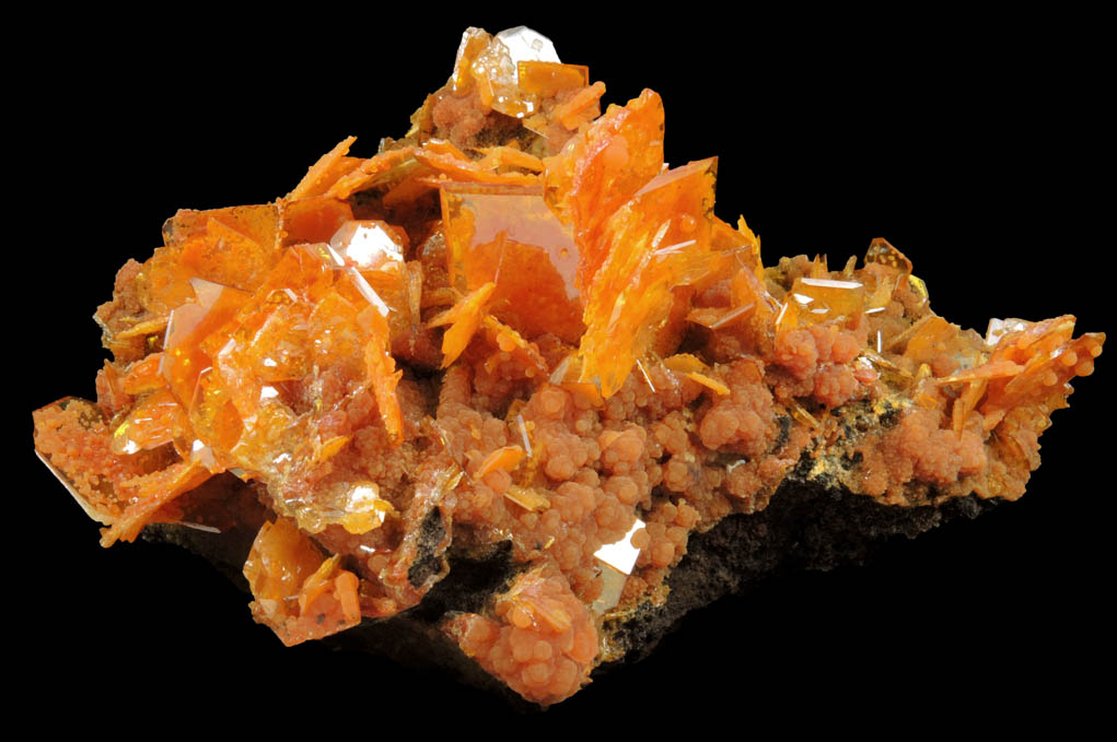 Wulfenite and Mimetite from San Francisco Mine, Cerro Prieto, north of Cucurpe, Sonora, Mexico