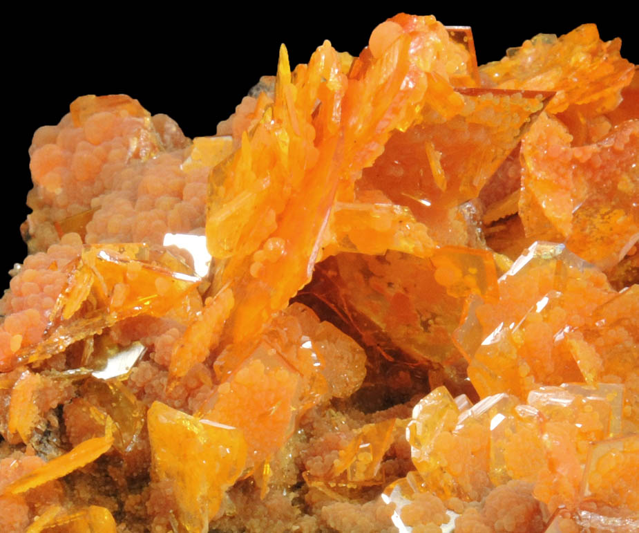 Wulfenite and Mimetite from San Francisco Mine, Cerro Prieto, north of Cucurpe, Sonora, Mexico