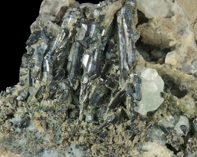 Chalcocite with minor Calcite from Chimney Rock Quarry, Bound Brook, Somerset County, New Jersey