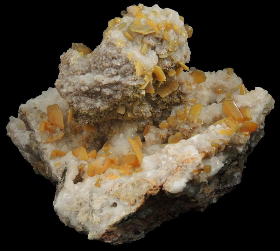 Wulfenite from Hilltop Mine, 2.4 km NNW of Shaw Peak, Chiricahua Mountains, Cochise County, Arizona