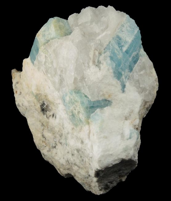 Beryl var. Aquamarine in Feldspar from Sonora River Mine, Aconchi, Sonora, Mexico