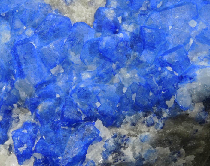 Sodalite with blue Nosean inclusions on Nepheline from Ladjuar Madan, Sar-e-Sang District, Koksha Valley, Badakshan, Afghanistan