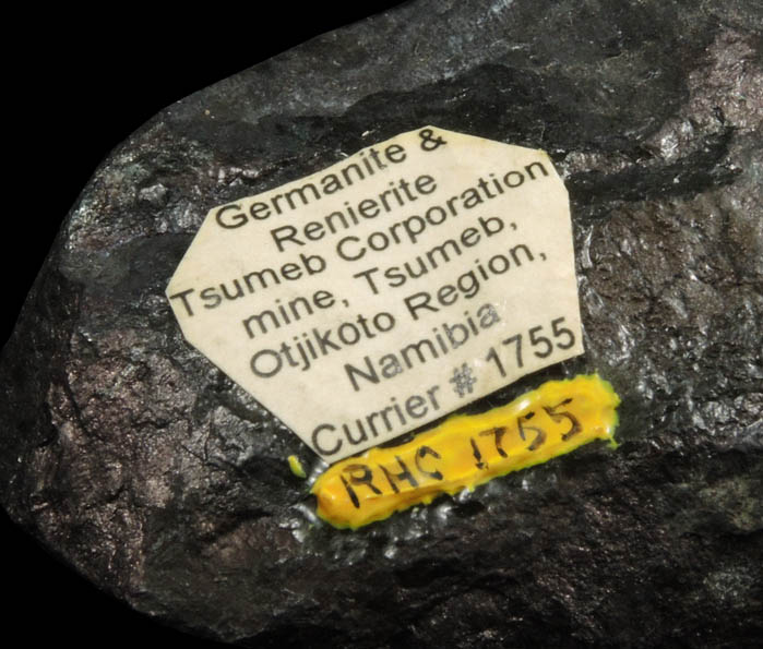 Germanite and Renierite from Tsumeb Mine, Otavi-Bergland District, Oshikoto, Namibia (Type Locality for Germanite)