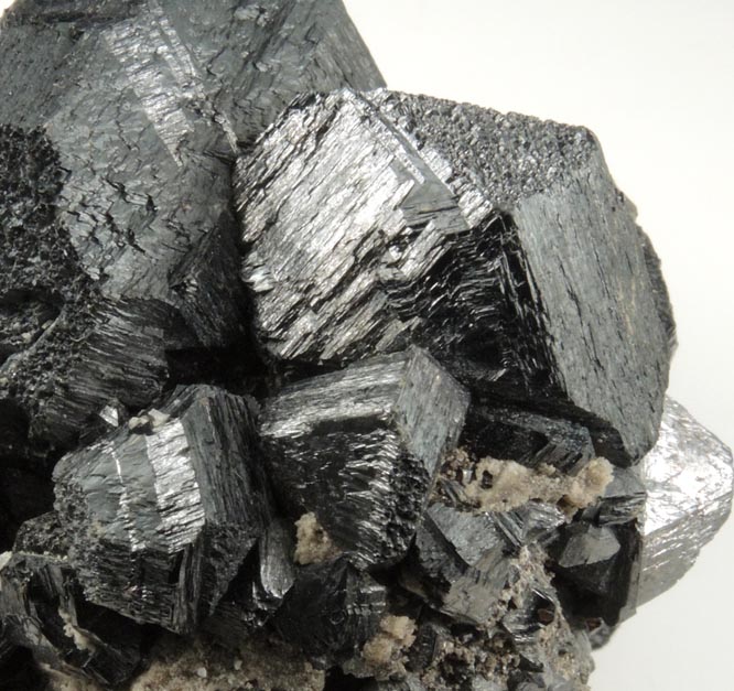 Sphalerite (lamellar twinned) with minor Calcite from Mid-Continent Mine, Treece, Cherokee County, Kansas