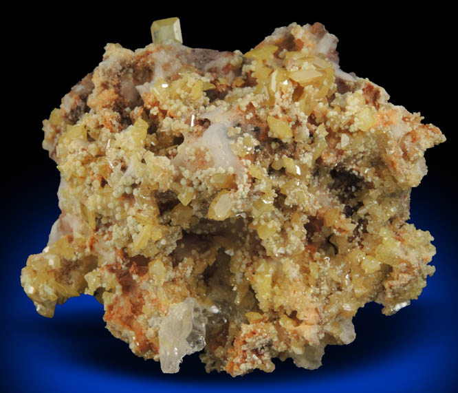 Wulfenite and Mimetite with minor Calcite from Mina La Morita (La Morita Mine), Ascensin, Chihuahua, Mexico