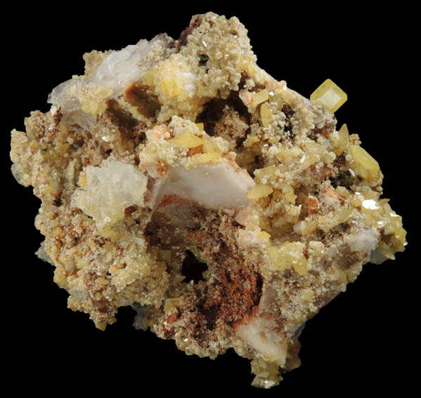 Wulfenite and Mimetite with minor Calcite from Mina La Morita (La Morita Mine), Ascensin, Chihuahua, Mexico