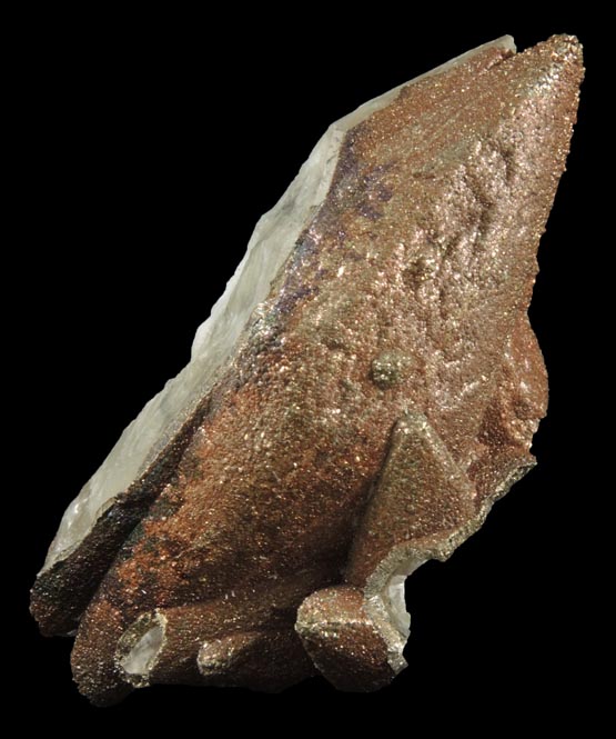 Chalcopyrite on Calcite from Mina la Cobriza, Santa Brbara, Chihuahua, Mexico