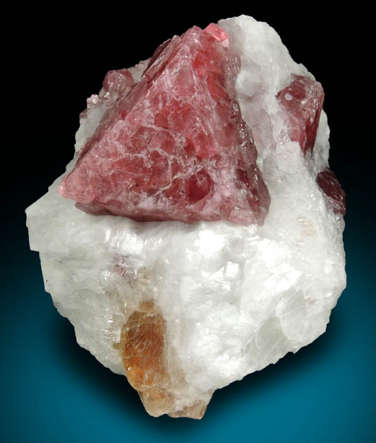 Spinel in marble with Phlogopite from Mayote Mine, Mahenge, Morogoro Region, Tanzania