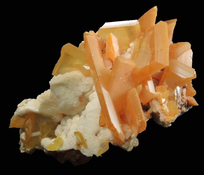 Wulfenite and Mimetite from Mina La Morita (La Morita Mine), Ascensin, Chihuahua, Mexico