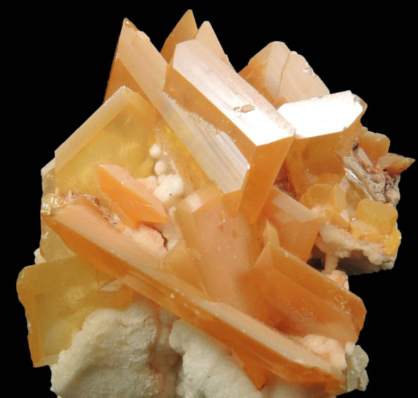 Wulfenite and Mimetite from Mina La Morita (La Morita Mine), Ascensin, Chihuahua, Mexico