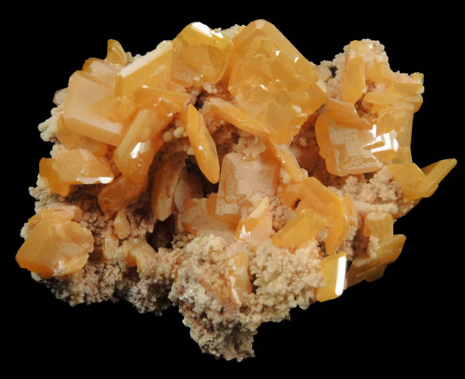 Wulfenite and Mimetite from Mina La Morita (La Morita Mine), Ascensin, Chihuahua, Mexico