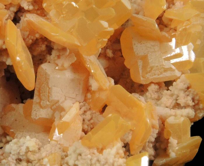 Wulfenite and Mimetite from Mina La Morita (La Morita Mine), Ascensin, Chihuahua, Mexico