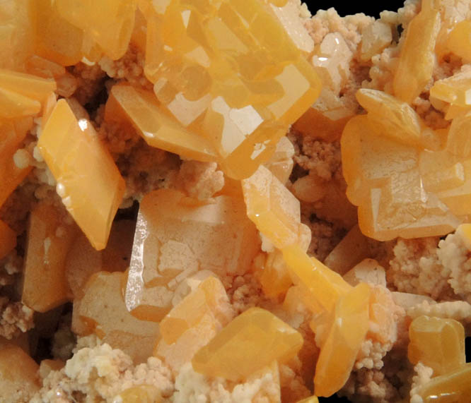 Wulfenite and Mimetite from Mina La Morita (La Morita Mine), Ascensin, Chihuahua, Mexico