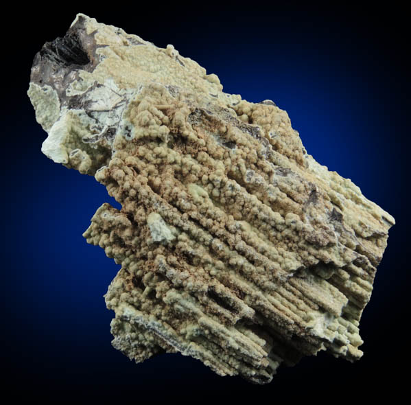 Planerite over stalactitic Goethite from Coon Creek Mine, Polk County, Arkansas