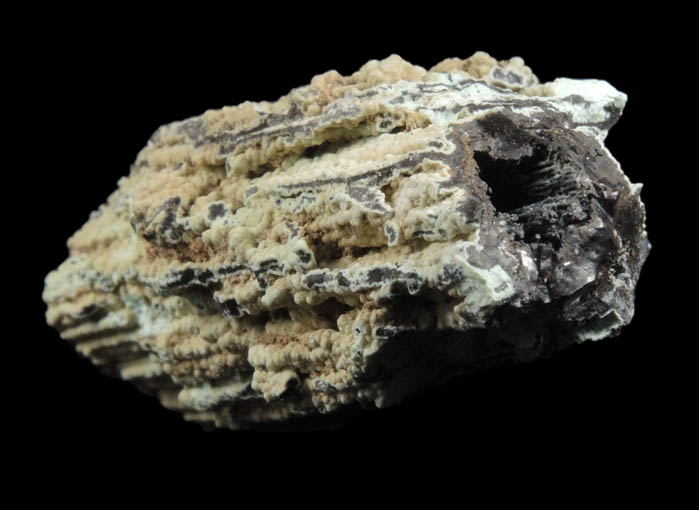 Planerite over stalactitic Goethite from Coon Creek Mine, Polk County, Arkansas