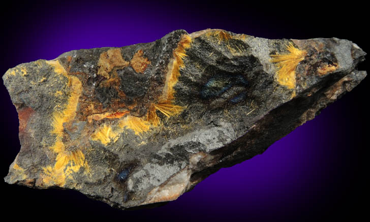 Cacoxenite on Goethite from Coon Creek Mine, Polk County, Arkansas