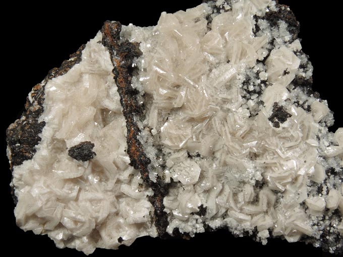 Calcite and Hemimorphite on Plattnerite from Hidden Treasure Mine, Ophir District, Tooele County, Utah