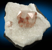 Apophyllite (red) on Quartz from Nashik District, Maharashtra, India