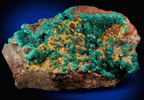 Dioptase and Mimetite plus minor Willemite from N'tola Mine, Mindouli, Pool Department, Republic of the Congo