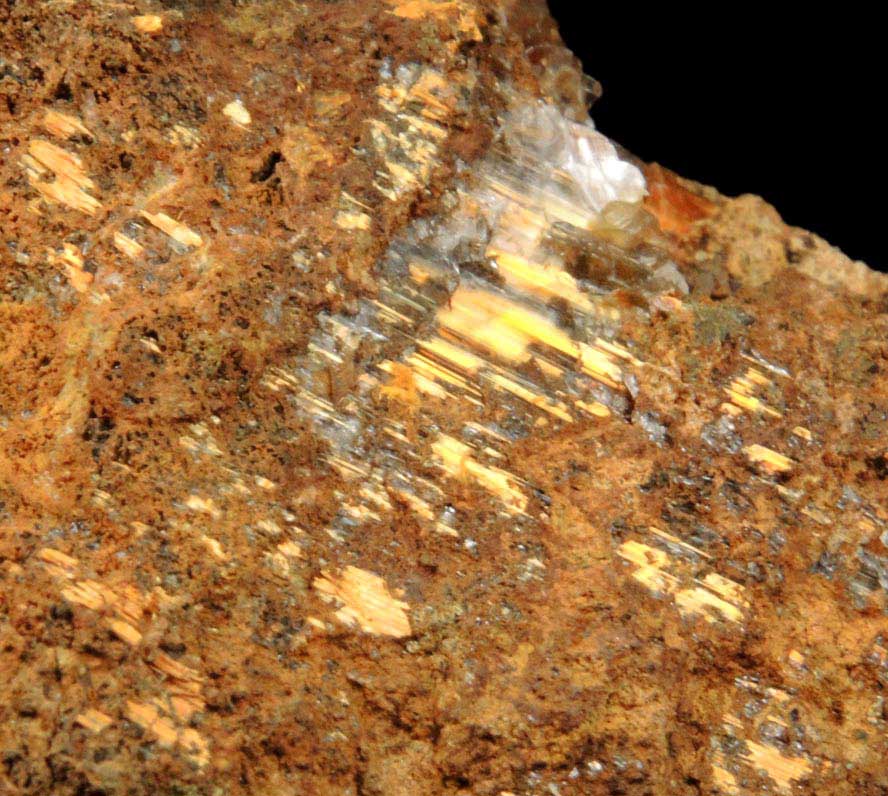 Ludlockite in Gypsum from Mina Ojuela, Mapim, Durango, Mexico