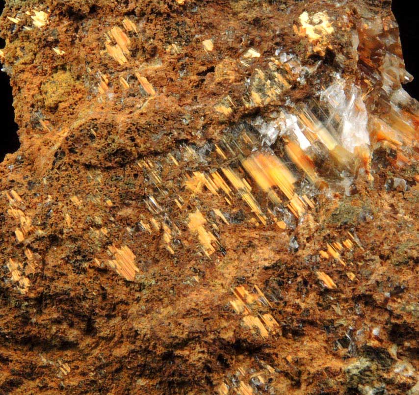 Ludlockite in Gypsum from Mina Ojuela, Mapim, Durango, Mexico