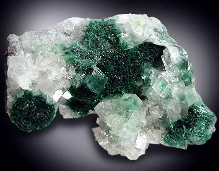 Malachite and Calcite from Tsumeb Mine, Otavi-Bergland District, Oshikoto, Namibia