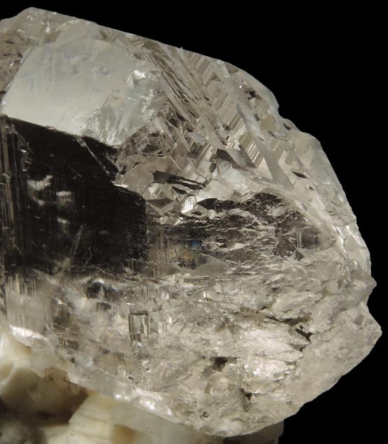 Quartz on Orthoclase var. Adularia from Arondu, Basha Valley, Baltistan, Gilgit-Baltistan, Pakistan