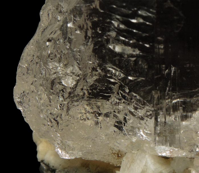 Quartz on Orthoclase var. Adularia from Arondu, Basha Valley, Baltistan, Gilgit-Baltistan, Pakistan