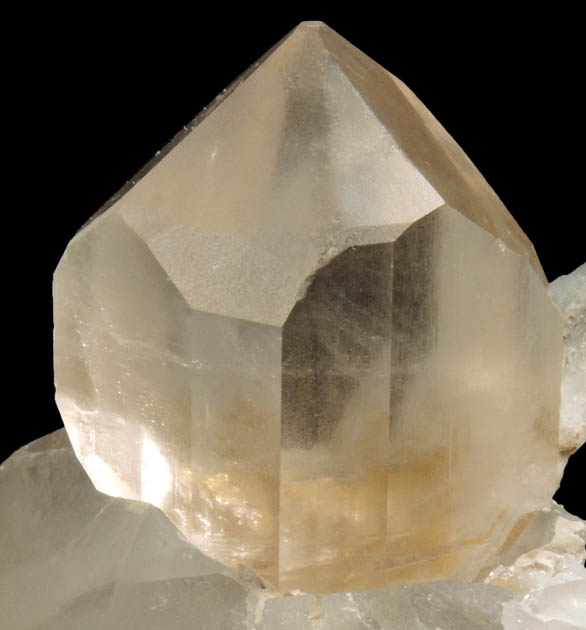 Topaz on Quartz from Shah Nassir Peak, Nyet, Braldu Valley, Gilgit-Baltistan, Pakistan