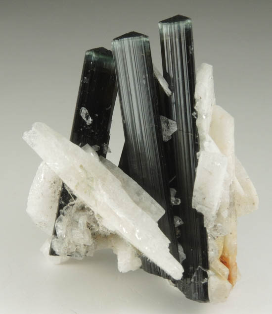 Elbaite-Schorl Tourmaline with Albite from Stak Nala, Skardu Road, Baltistan, Gilgit-Baltistan, Pakistan