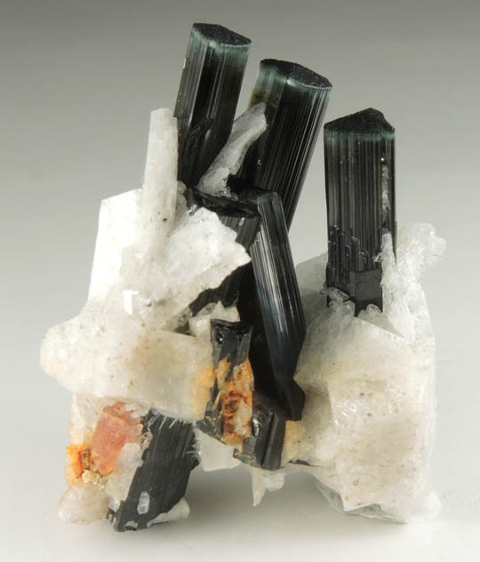 Elbaite-Schorl Tourmaline with Albite from Stak Nala, Skardu Road, Baltistan, Gilgit-Baltistan, Pakistan