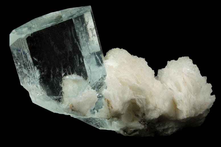 Beryl var. Aquamarine with Albite and Schorl Tourmaline from Shigar Valley, Baltistan, Gilgit-Baltistan, Pakistan