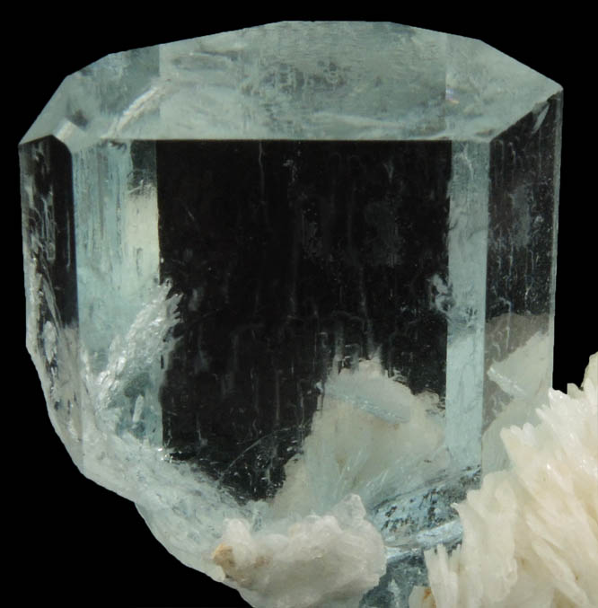 Beryl var. Aquamarine with Albite and Schorl Tourmaline from Shigar Valley, Baltistan, Gilgit-Baltistan, Pakistan