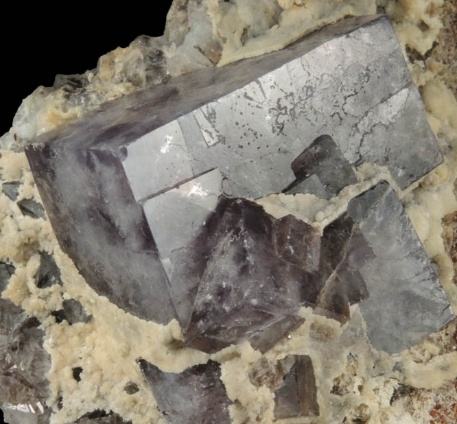 Fluorite with Quartz and Aragonite from Rogerley Mine, Vein pocket, Weardale, County Durham, England