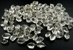 Quartz var. Herkimer Diamonds (collection of 102 crystals, 8-11 mm) from Hickory Hill Diamond Diggings, Fonda, Montgomery County, New York