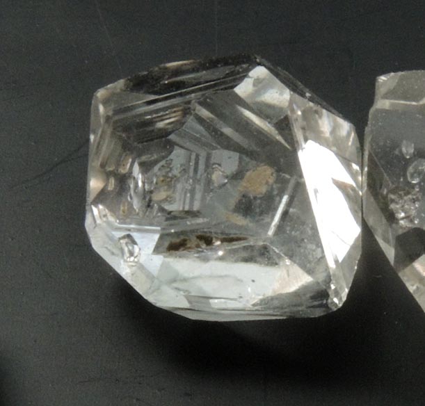 Quartz var. Herkimer Diamonds (collection of 5 crystals, 11-12 mm) from Hickory Hill Diamond Diggings, Fonda, Montgomery County, New York