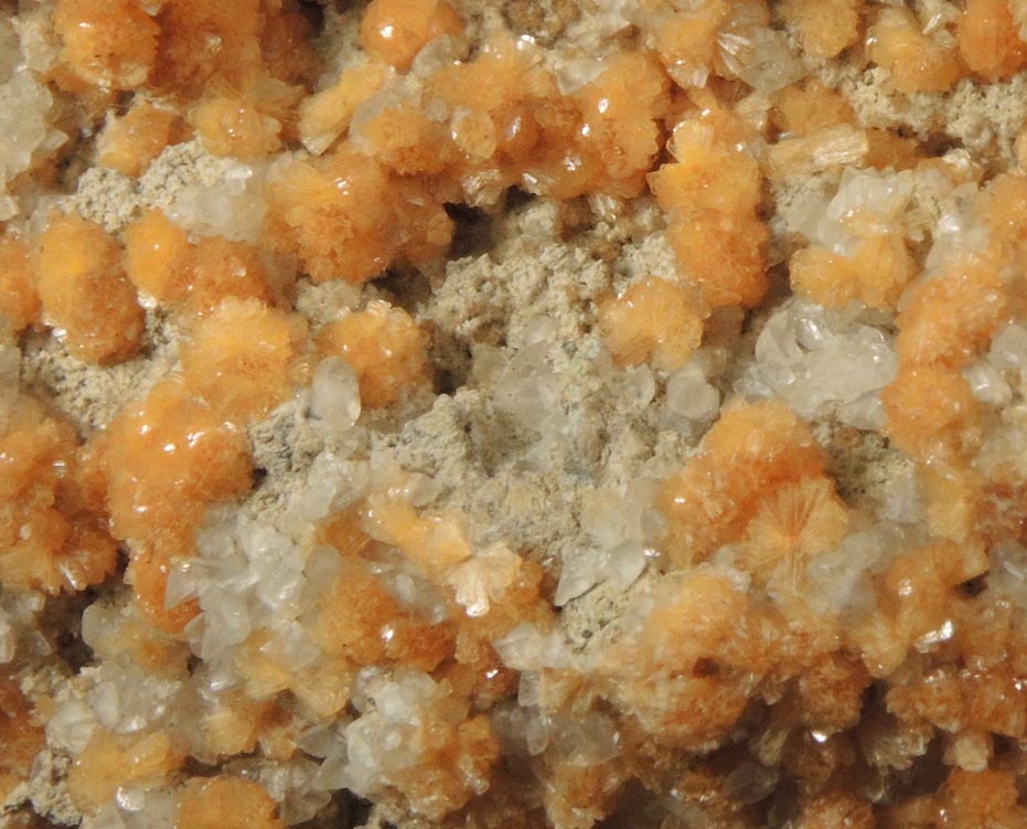 Stilbite and Calcite from Ferrante Quarry, Bernardsville, Somerset County, New Jersey